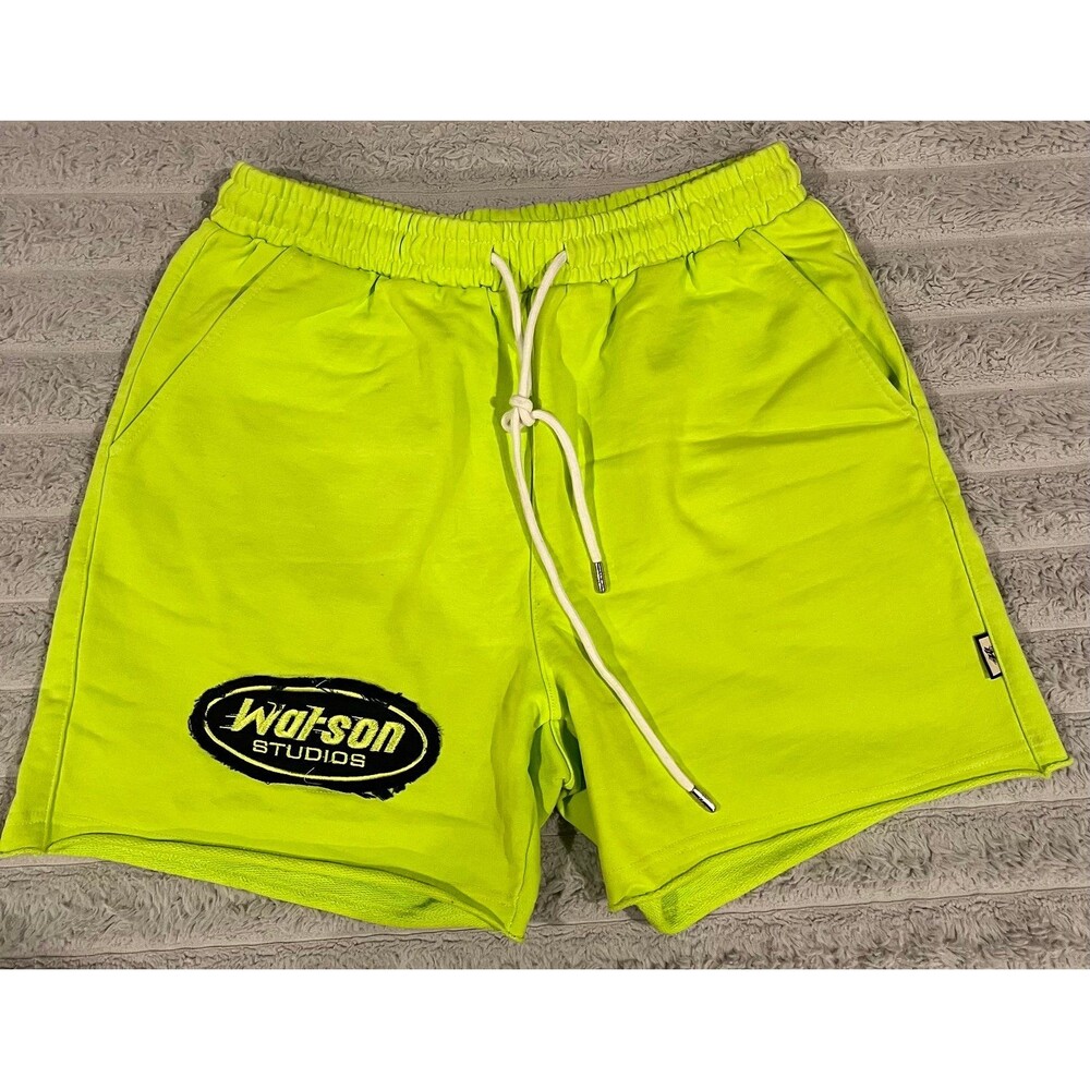 Watson Studios Neon Green Casual Athletic Shorts